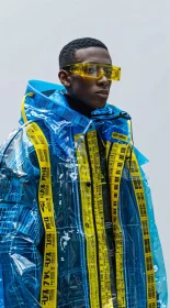 Innovative Fashion: Blue and Yellow Streetwear