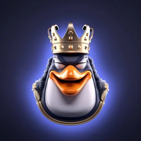 Royal Cartoon Penguin Art