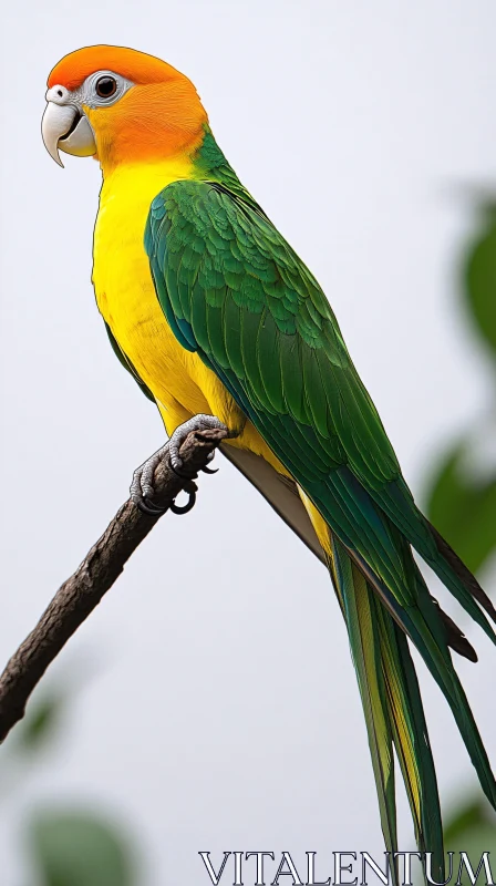 AI ART Tropical Parrot with Bright Plumage