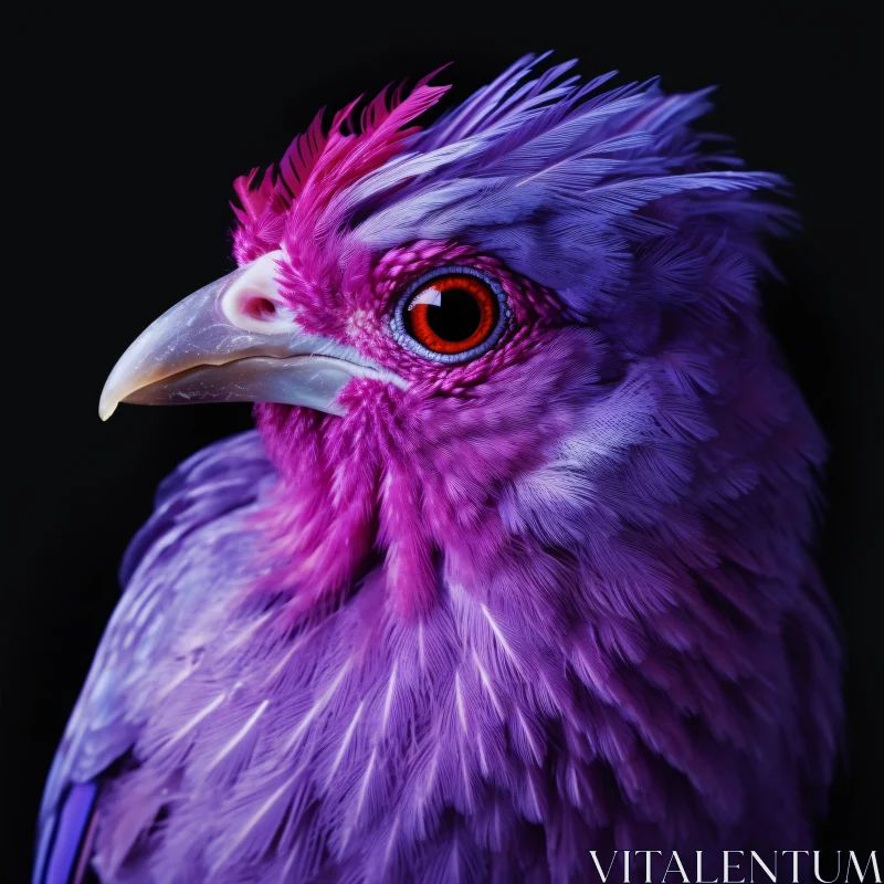 Vibrant Bird Portrait AI Image