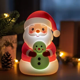 Illuminated Santa for Holiday Cheer