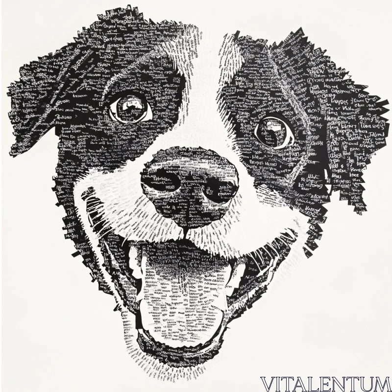 AI ART Graphic Typography Dog Art