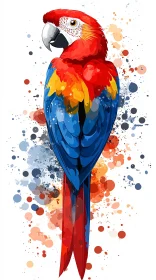 Colorful Parrot Splash Art