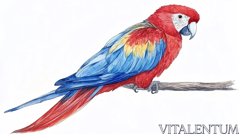 Colorful Parrot Art AI Image