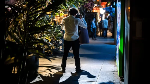 Night Street Photography with Urban Lights and Shadows