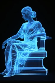 Translucent Neon Art Sculpture