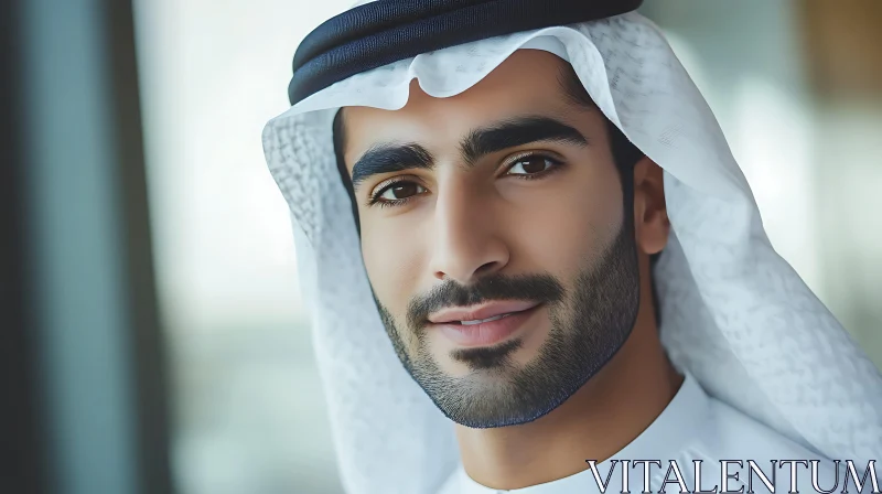 AI ART Elegant Middle Eastern Man in Traditional Dress