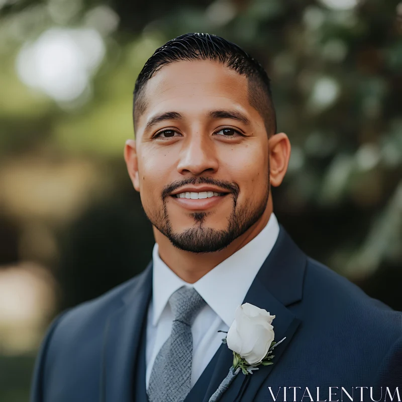 AI ART Smiling Man in Formal Attire