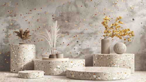 Minimalist Terrazzo Decor Setting