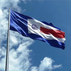 Emblematic Flag Waving Against Sky