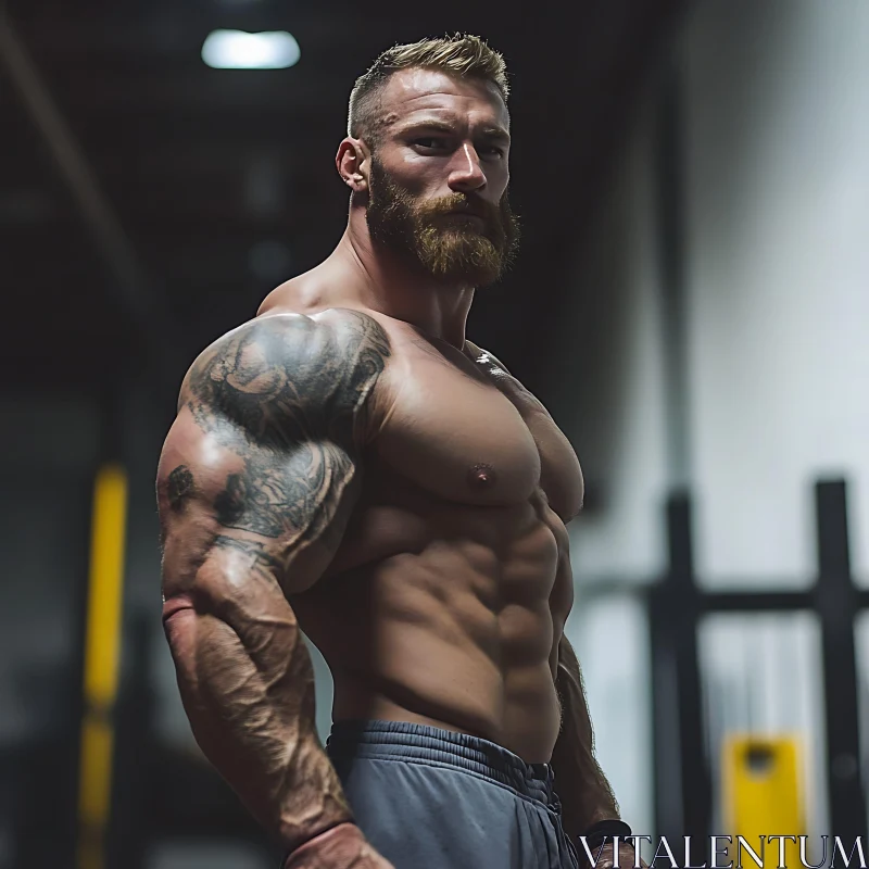 Bodybuilder in Gym