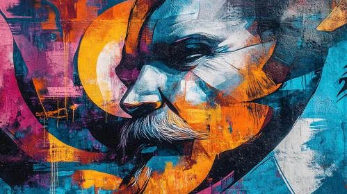 Colorful Urban Abstract Mural