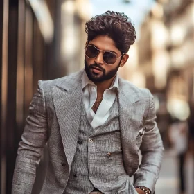 Urban Chic in Grey Suit