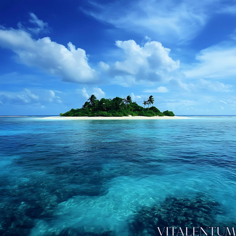 Serene Tropical Island and Ocean