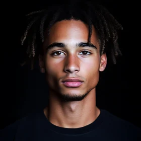 Close-Up of Young Man with Dreadlocks