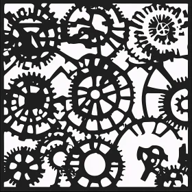 Intricate Interlocking Gears Design