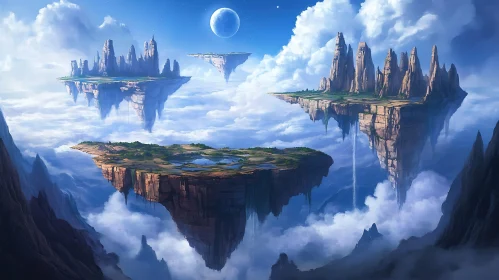 Mystical Floating Islands Landscape