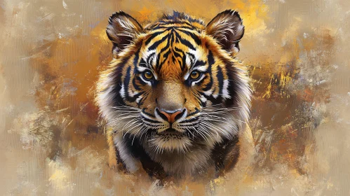Majestic Tiger Art Close-Up