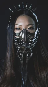 Avant-garde Metallic Mask Fashion