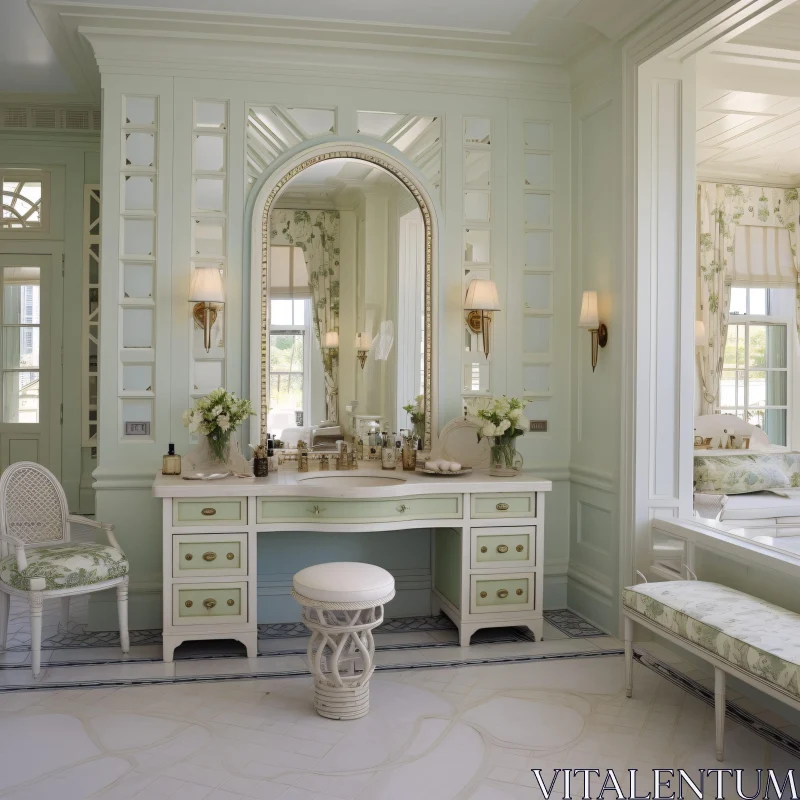 AI ART Refined Pastel Elegance Bathroom Decor