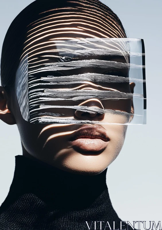 Futuristic Shadow Play in Fashion Photography AI Image