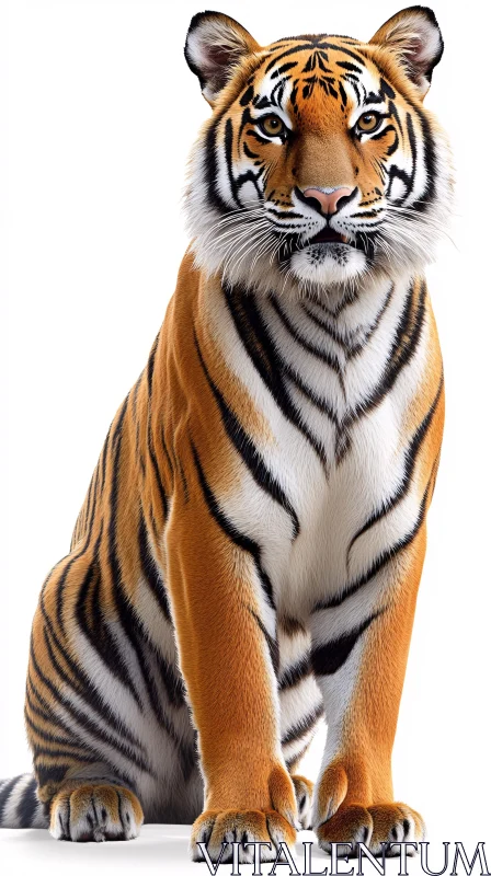 Majestic Tiger in Pristine Detail AI Image