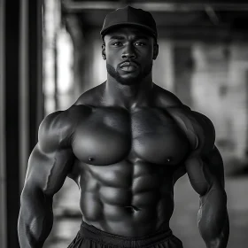 Intense Monochrome Bodybuilding Portrait