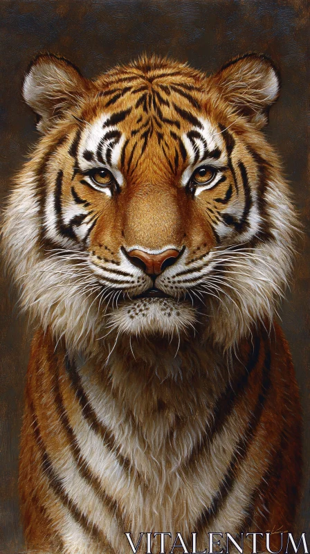 Fierce Tiger Close-Up AI Image