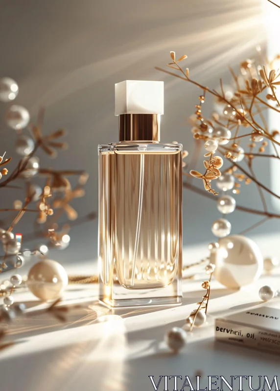 Luxurious Fragrance Bottle Display AI Image