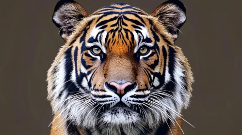 Tiger Portrait: Close-Up of a Majestic Big Cat