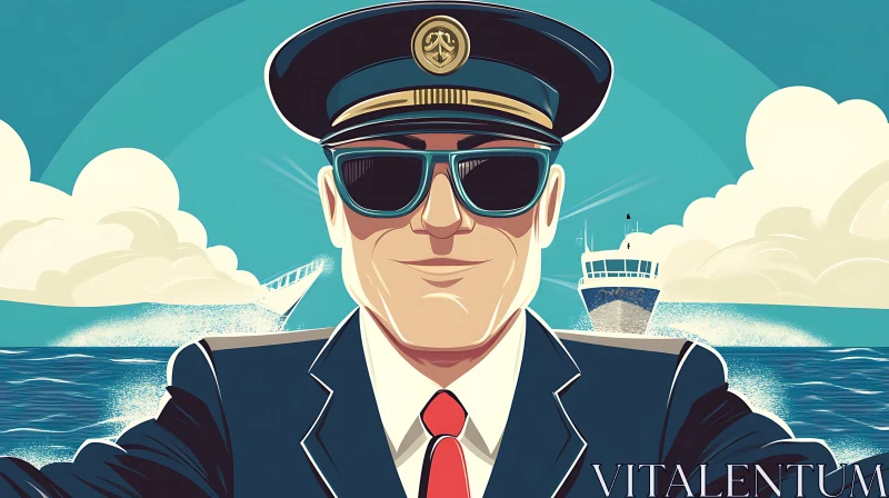 Maritime Captain Digital Art AI Image