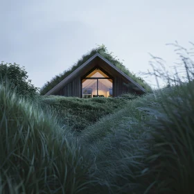 Eco-Friendly Cabin in Lush Landscape