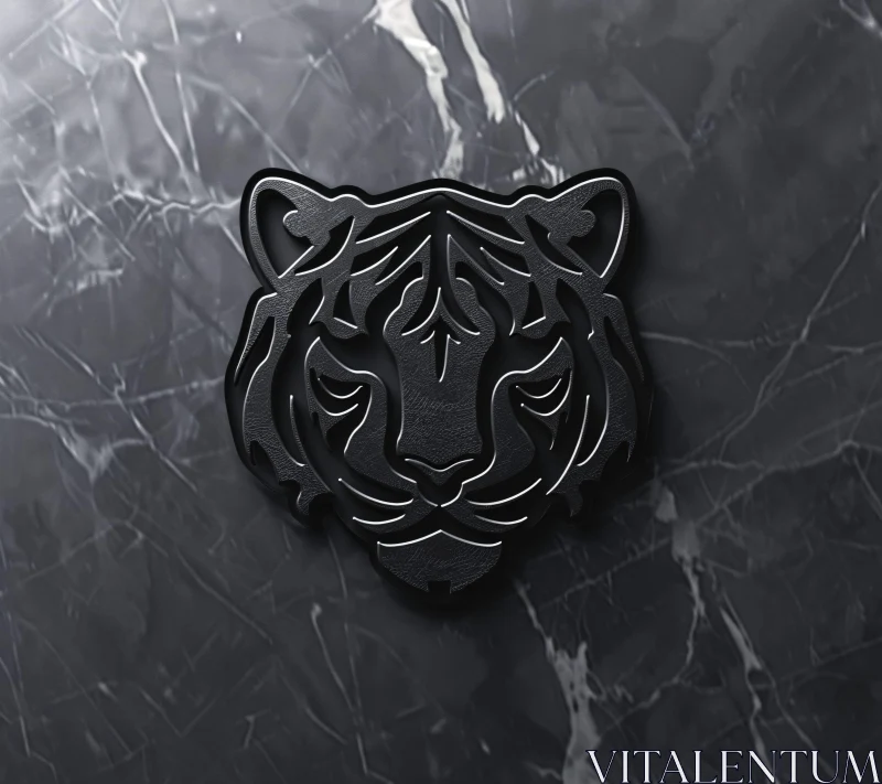 Artistic Black Tiger Silhouette AI Image