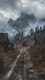 Atmospheric Village in the Mountains