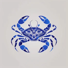 Stylized Blue Crab Design