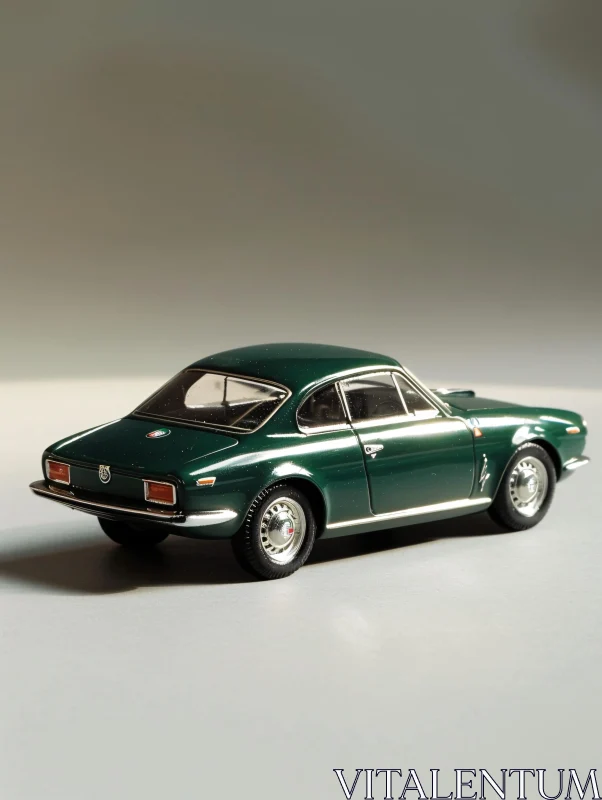 Classic Green Model Car AI Image