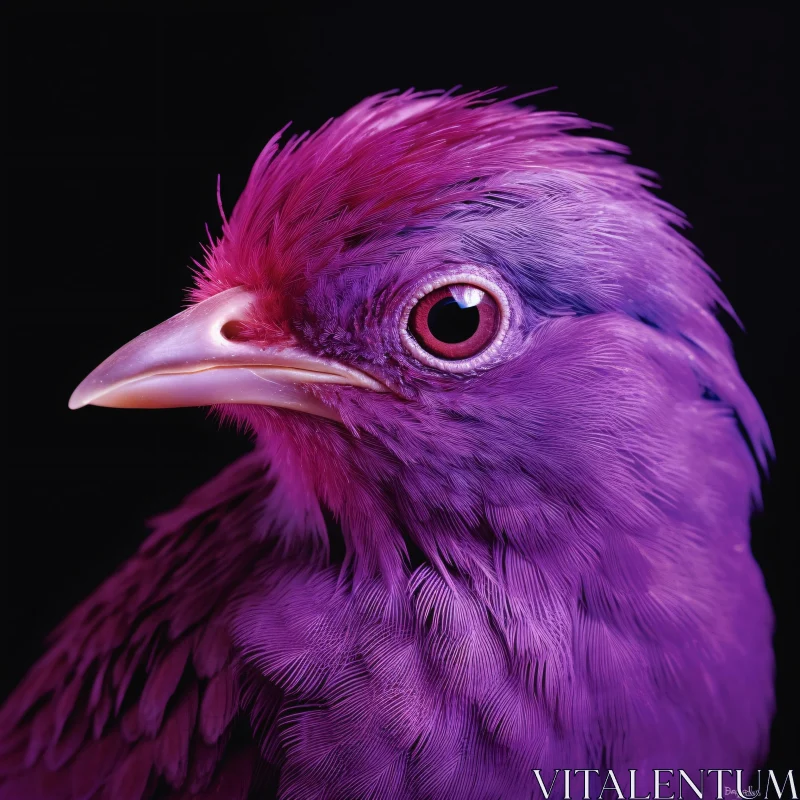 AI ART Detailed Image of a Purple Bird