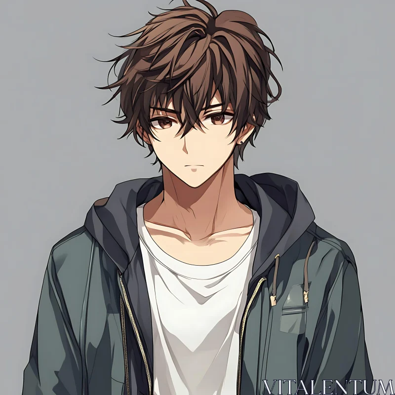 Expressive Anime Male Artwork AI Image