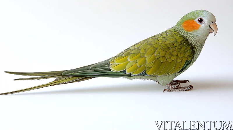 AI ART Detailed Illustration of a Green Parrot