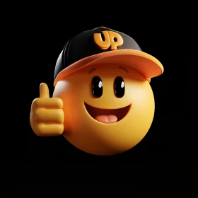 Smiling Emoji Icon with Hat