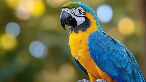 Exotic Parrot Displaying Vivid Colors