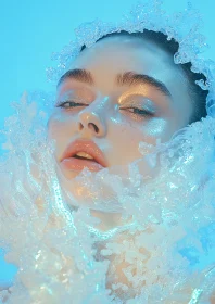 Crystal-Wrapped Ethereal Face