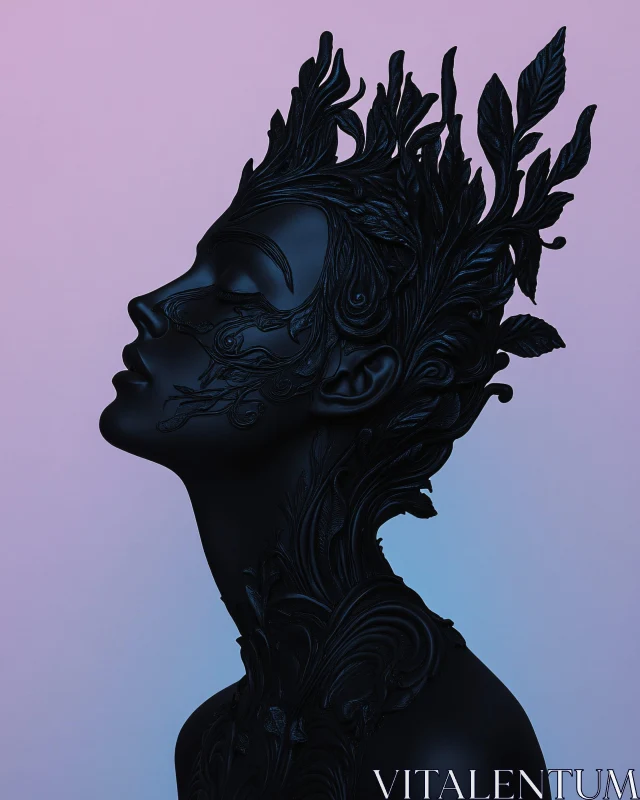 AI ART Elegant Dark Silhouette in Surreal Art