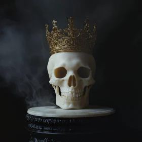 Regal Skull in Mystical Ambiance