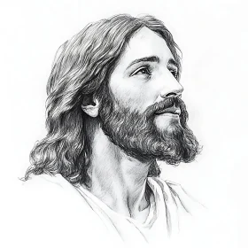 Intricate Sketch of a Bearded Man