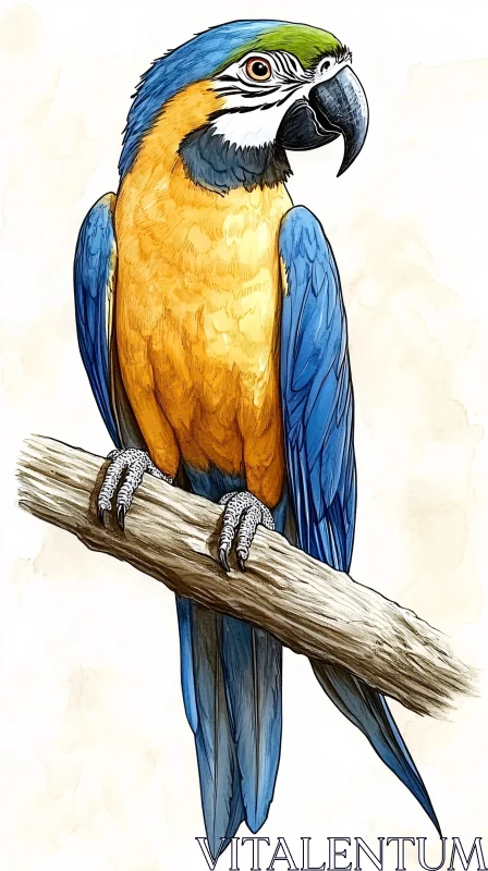 AI ART Exquisite Parrot Art