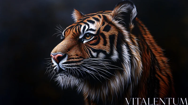 Detailed Tiger Close-Up AI Image