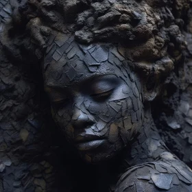 Enigmatic Earthy Face and Texture