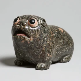 Whimsical Stone Creature Sculpture