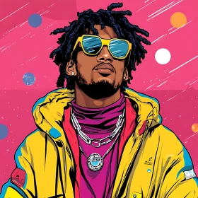 Colorful Pop Art Streetwear Portrait